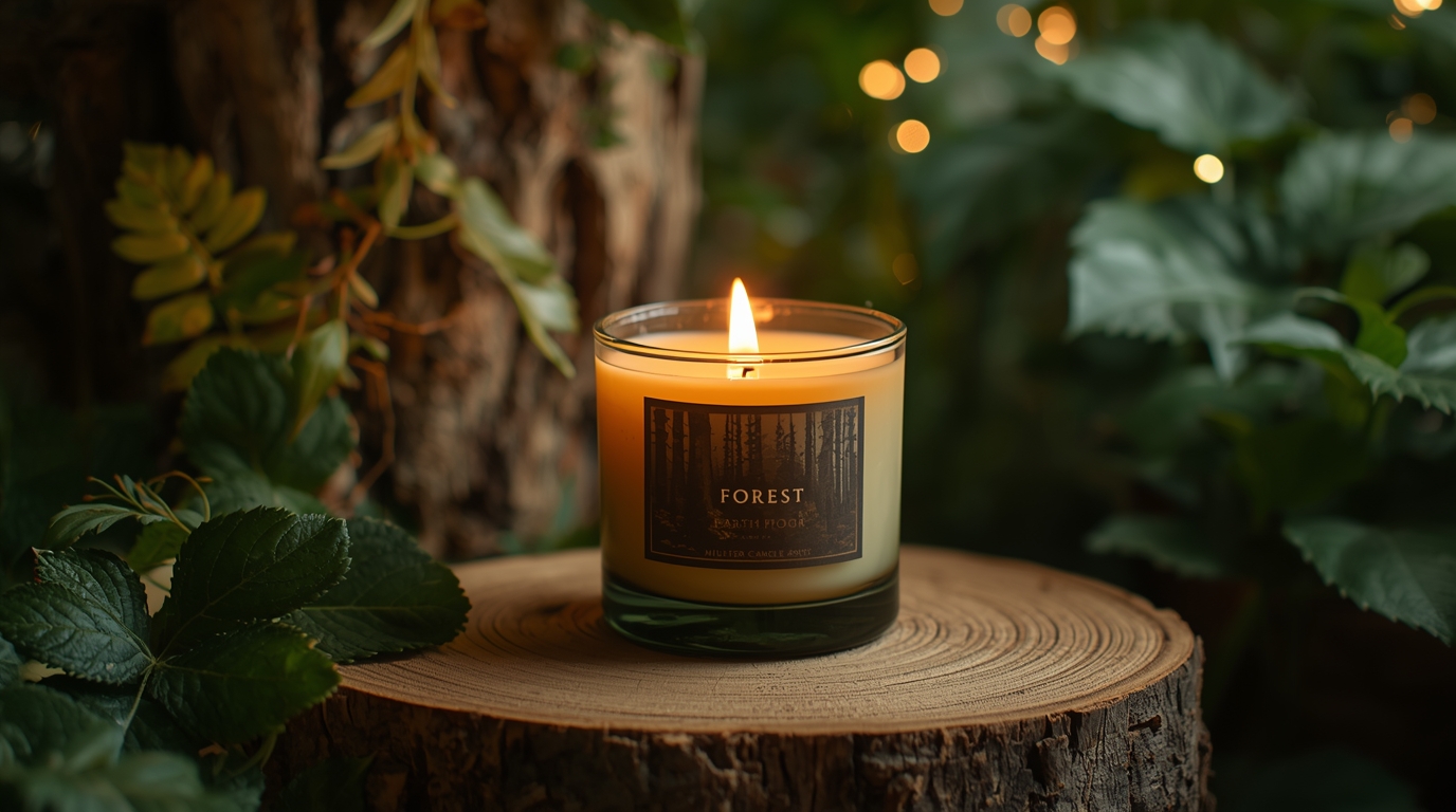 Metsän tuoksuinen kynttilä